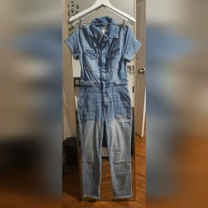 Good American Blue Denim Jumpsuit